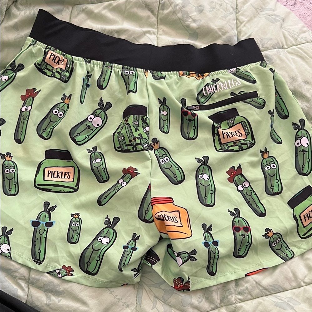 Green Pickle Print Women's Shorts